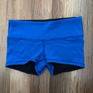 Reversible blue/black Lululemon shorts